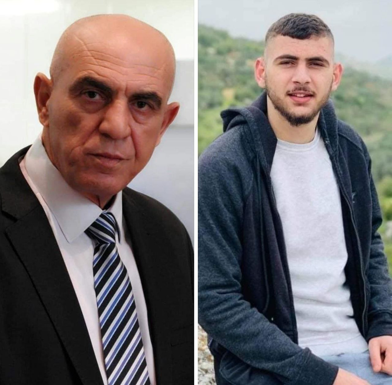 الأسير مصطفى البرغوثي ووالده. 